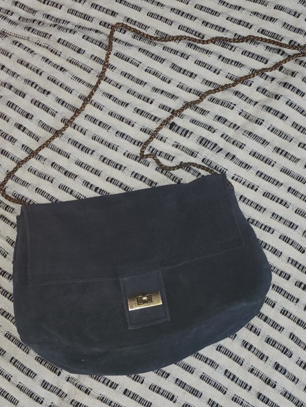 Free People Black Suede Slouchy Shoulder Bag